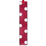 Polka Dots - White on Burgundy Red Large Book Mark