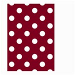 Polka Dots - White on Burgundy Red Large Garden Flag (Two Sides)