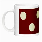 Polka Dots - White on Burgundy Red Night Luminous Mug