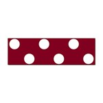 Polka Dots - White on Burgundy Red Sticker (Bumper)