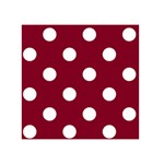 Polka Dots - White on Burgundy Red Greeting Card 5  x 7 