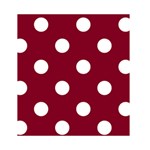 Polka Dots - White on Burgundy Red Greeting Card 4.5  x 6 