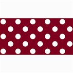 Polka Dots - White on Burgundy Red 4  x 8  Photo Cards