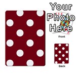 Polka Dots - White on Burgundy Red Multi-purpose Cards (Rectangle)