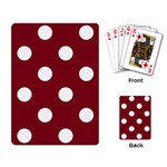 Polka Dots - White on Burgundy Red Playing Cards Single Design