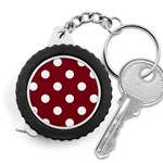 Polka Dots - White on Burgundy Red Measuring Tape