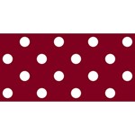 Polka Dots - White on Burgundy Red YOU ARE INVITED 3D Greeting Card (8x4)