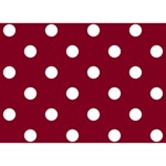 Polka Dots - White on Burgundy Red Birthday Cake 3D Greeting Card (7x5)