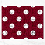 Polka Dots - White on Burgundy Red Jigsaw Puzzle (Rectangular)
