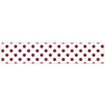 Polka Dots - Burgundy Red on White Flano Scarf (Small)