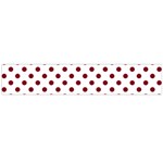 Polka Dots - Burgundy Red on White Flano Scarf (Large)