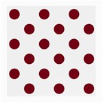 Polka Dots - Burgundy Red on White Medium Glasses Cloth