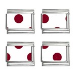 Polka Dots - Burgundy Red on White 9mm Italian Charm (4 pack)