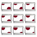 Polka Dots - Burgundy Red on White 9mm Italian Charm (9 pack)