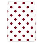 Polka Dots - Burgundy Red on White Removable Flap Cover (L)