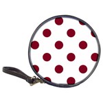 Polka Dots - Burgundy Red on White Classic 20-CD Wallet