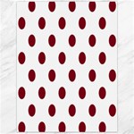 Polka Dots - Burgundy Red on White Canvas 12  x 16 