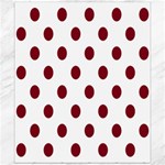 Polka Dots - Burgundy Red on White Canvas 20  x 24 