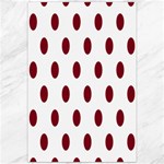 Polka Dots - Burgundy Red on White Canvas 20  x 30 