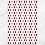 Polka Dots - Burgundy Red on White Canvas 24  x 36 