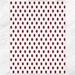 Polka Dots - Burgundy Red on White Canvas 36  x 48 
