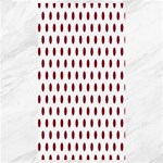 Polka Dots - Burgundy Red on White Canvas 40  x 72 