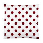 Polka Dots - Burgundy Red on White Standard Cushion Case (One Side)