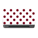 Polka Dots - Burgundy Red on White Memory Card Reader with CF