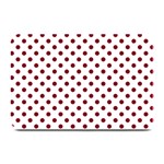 Polka Dots - Burgundy Red on White Plate Mat