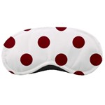 Polka Dots - Burgundy Red on White Sleeping Mask