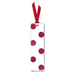 Polka Dots - Burgundy Red on White Small Book Mark