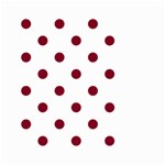 Polka Dots - Burgundy Red on White Small Garden Flag (Two Sides)