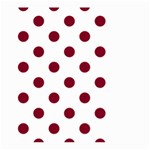 Polka Dots - Burgundy Red on White Large Garden Flag (Two Sides)