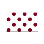 Polka Dots - Burgundy Red on White Sticker Rectangular (10 pack)