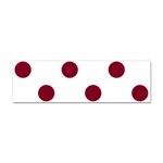 Polka Dots - Burgundy Red on White Sticker Bumper (100 pack)