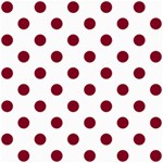 Polka Dots - Burgundy Red on White ScrapBook Page 8  x 8 
