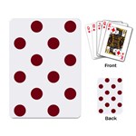 Polka Dots - Burgundy Red on White Playing Cards Single Design
