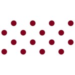 Polka Dots - Burgundy Red on White YOU ARE INVITED 3D Greeting Card (8x4)