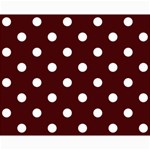 Polka Dots - White on Bulgarian Rose Red Collage 8  x 10 