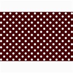 Polka Dots - White on Bulgarian Rose Red Collage 12  x 18 