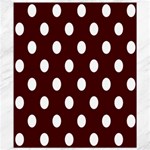 Polka Dots - White on Bulgarian Rose Red Canvas 8  x 10 