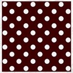Polka Dots - White on Bulgarian Rose Red Canvas 12  x 12 