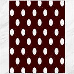 Polka Dots - White on Bulgarian Rose Red Canvas 12  x 16 