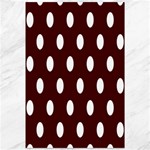 Polka Dots - White on Bulgarian Rose Red Canvas 12  x 18 