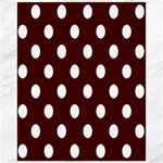 Polka Dots - White on Bulgarian Rose Red Canvas 16  x 20 
