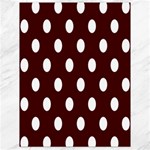 Polka Dots - White on Bulgarian Rose Red Canvas 18  x 24 