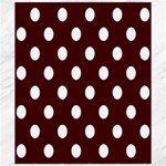 Polka Dots - White on Bulgarian Rose Red Canvas 20  x 24 