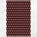 Polka Dots - White on Bulgarian Rose Red Canvas 24  x 36 