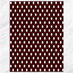 Polka Dots - White on Bulgarian Rose Red Canvas 36  x 48 