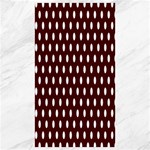 Polka Dots - White on Bulgarian Rose Red Canvas 40  x 72 